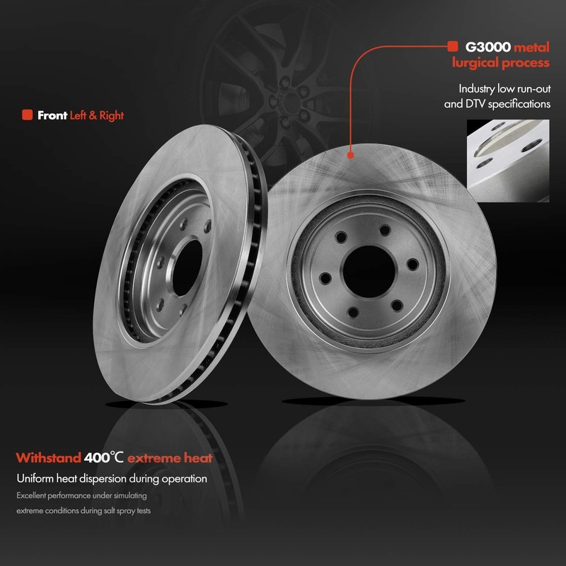 Disc Brake Rotors & Ceramic Brake Pads for Nissan Pathfinder 08-12 V8 5.6L Front gallery