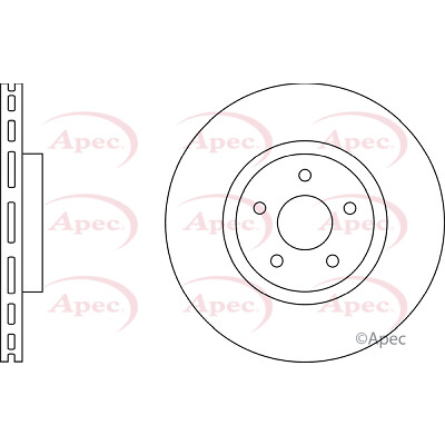 Apec Front Brake Disc DSK2344 – BRAND NEW – GENUINE – 5 YEAR WARRANTY
