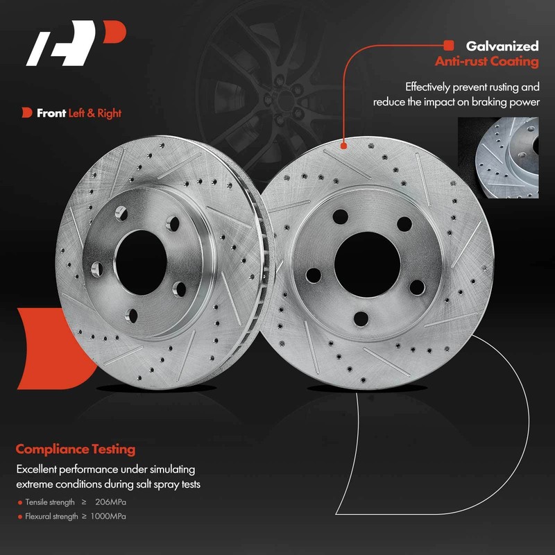 A-Premium 8x Front Drilled Rotor & Pad + Cailper for Buick LeSabre Regal Chevy gallery