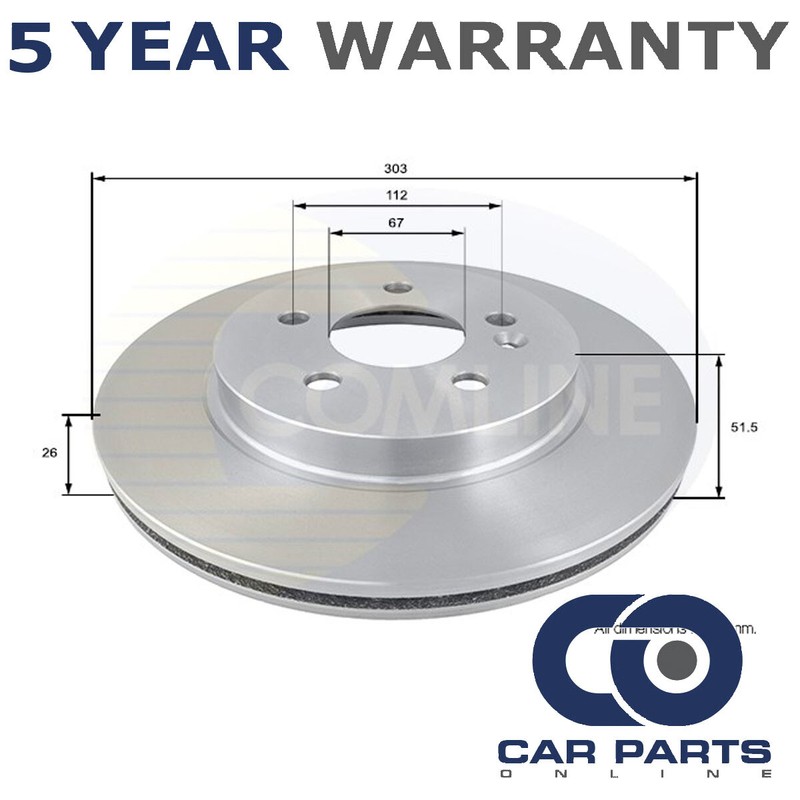 Brake Disc Front CPO Fits Mercedes M-Class 1998-2005 + Other Models #1
