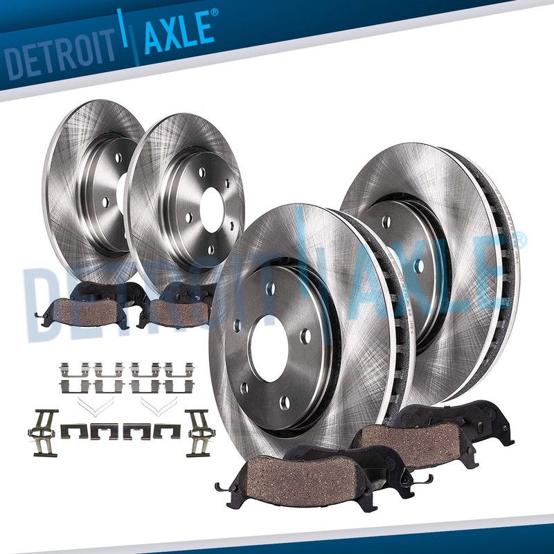 Front & Rear Disc Rotors + Brake Pads for 2003 – 2009 2010 2011 Honda Element