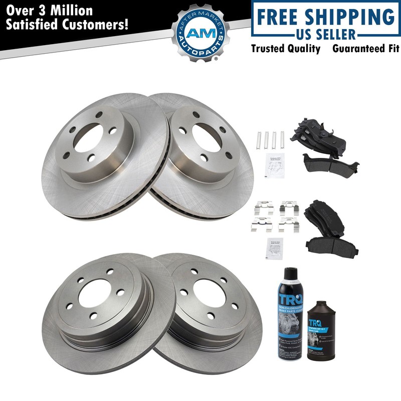 Front Rear Semi Metallic Brake Pad & Rotor Kit w/Chemicals for Sport Trac