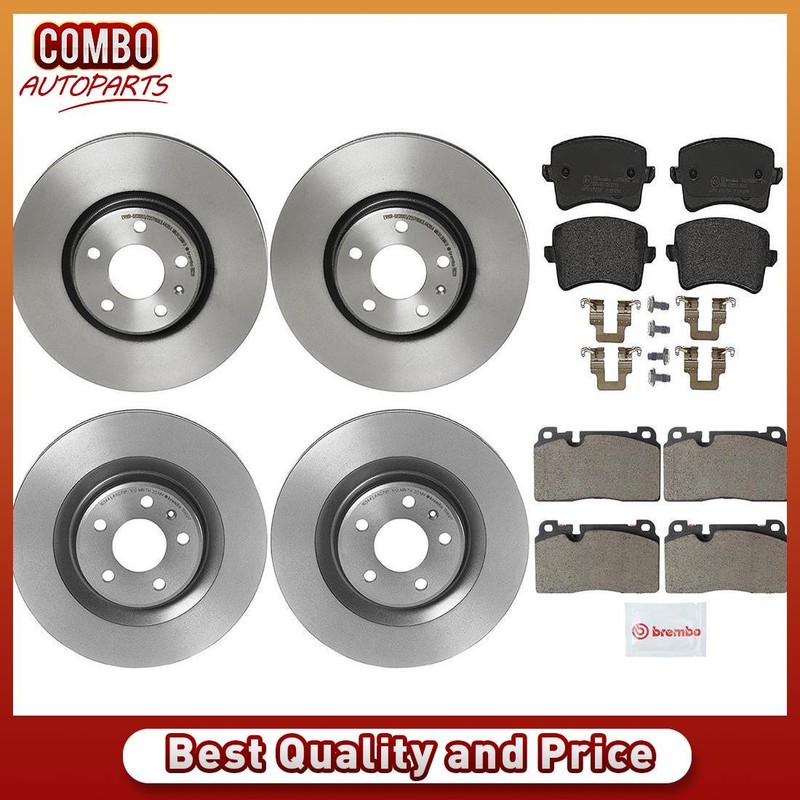 Front Rear Disc Brake Pad Set Disc Brake Rotor Brembo for 2017-2017 Audi Q5