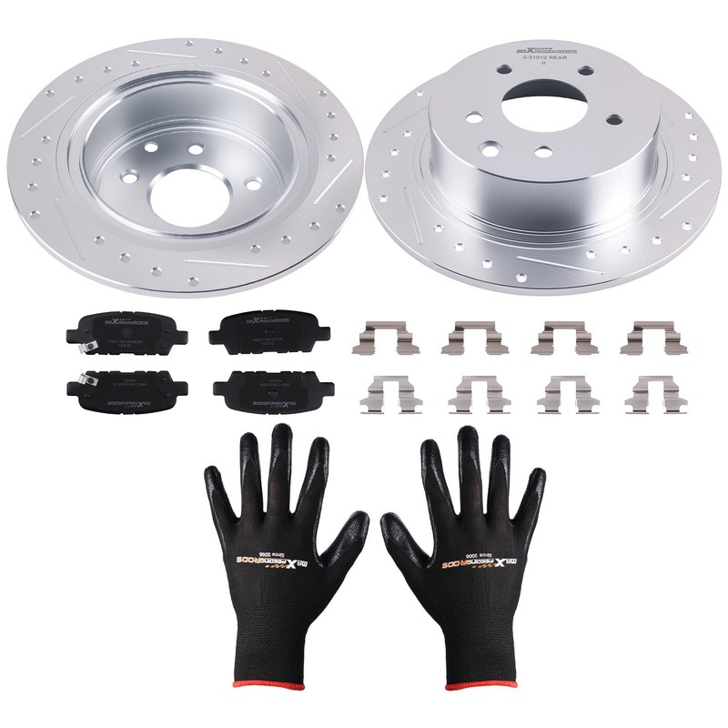 Rear Brake Rotors & Ceramic Pads Kit for Nissan Juke 2011-2017/Sentra 2007-2019 gallery