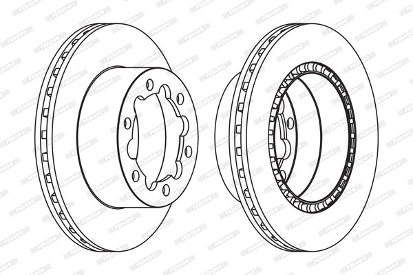 Ferodo FCR312A Brake Disc for Mercedes-Benz, VW gallery