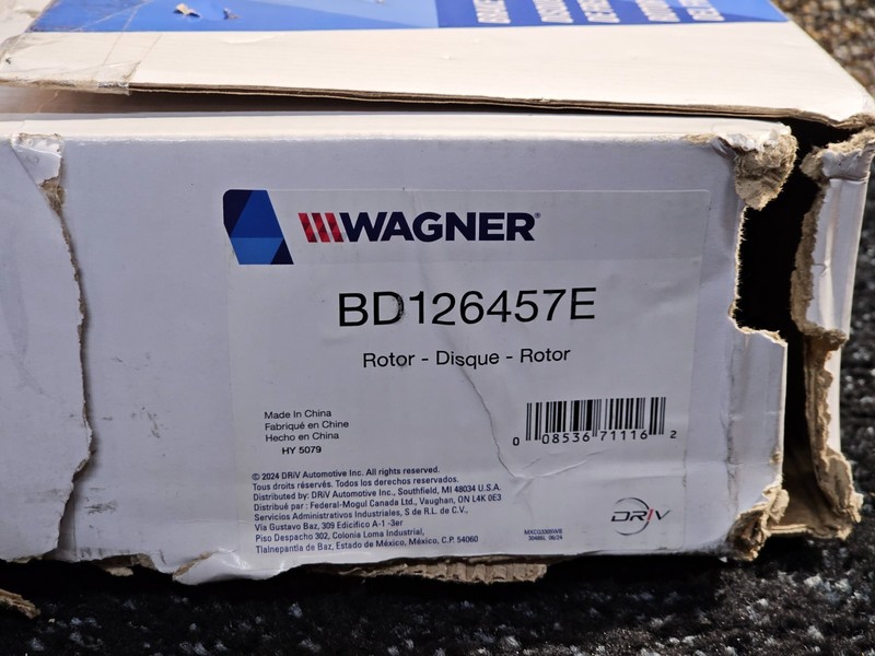 Wagner BD126457E Plain Vented Rear Brake Rotor For Cadillac Escalade 2007-2020 gallery