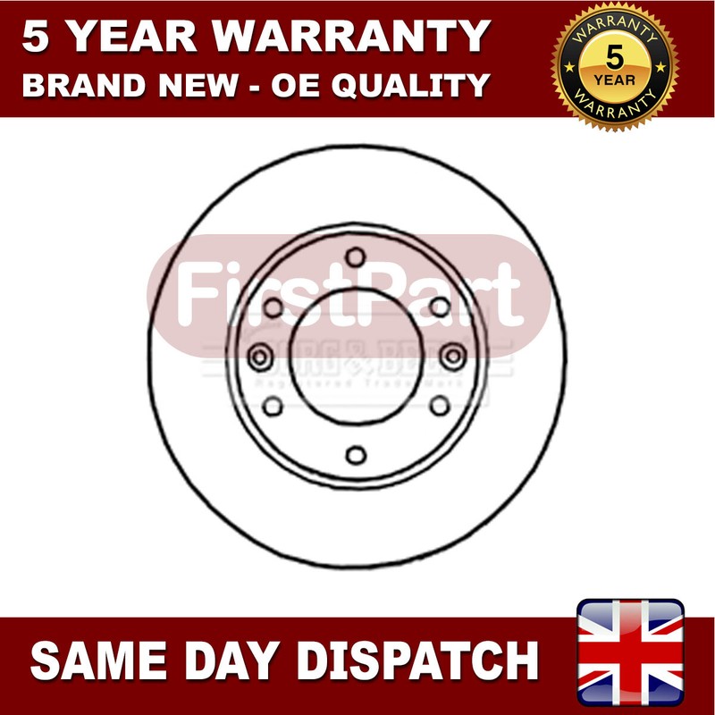 Fits Hyundai iload 2008- i800 2008- 2.5 CRDi FirstPart Front 1x Brake Disc