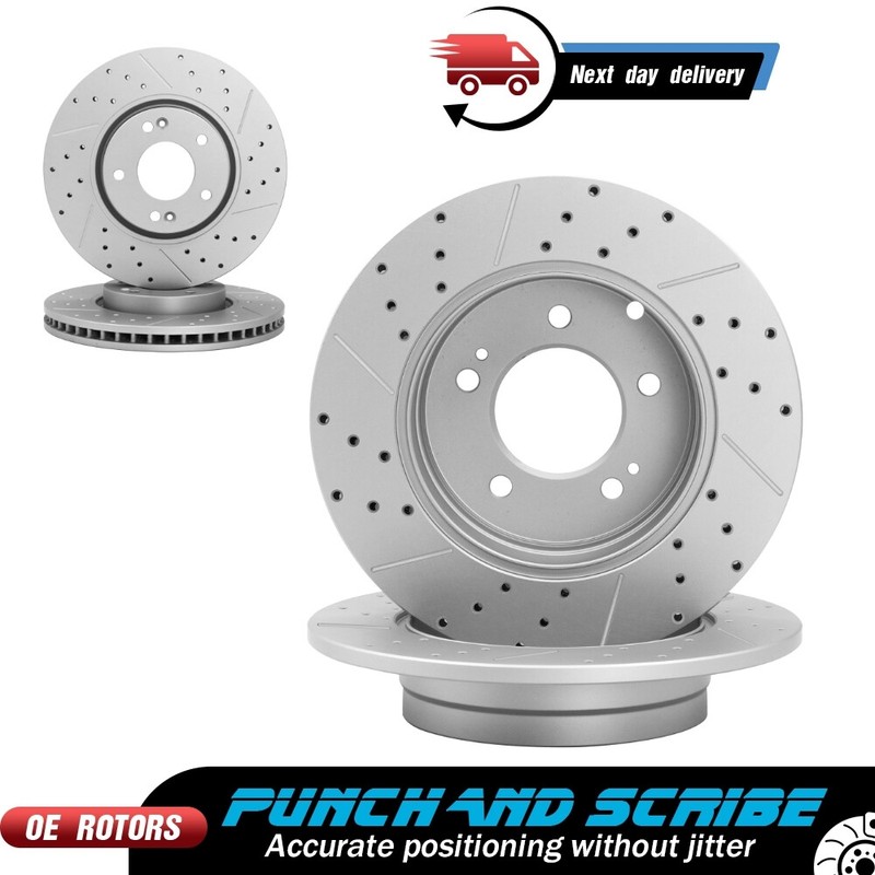 300mm Front 283mm Rear Brake Rotors for 2005-2010 2011 2012 2013 Hyundai Sonata