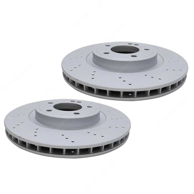 Pair of Rear Brake Discs Rotors Fits Mercedes Benz G63 463 2019 2020- 2023 gallery