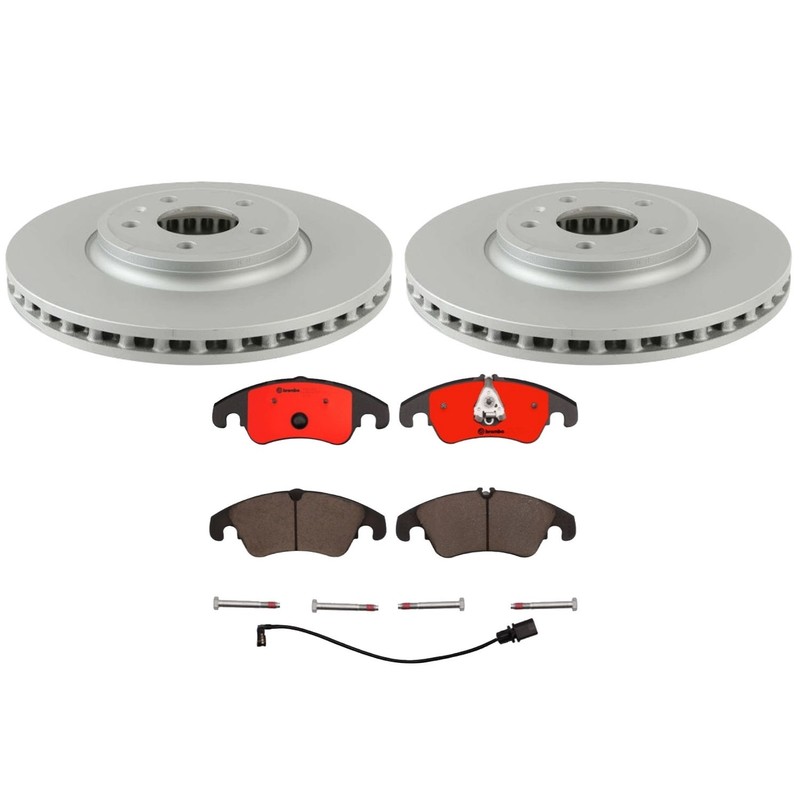 SHW OEM Front Brake Kit 320mm Rotors Brembo Ceramic Pads for A4 A5 Quattro S4 S5