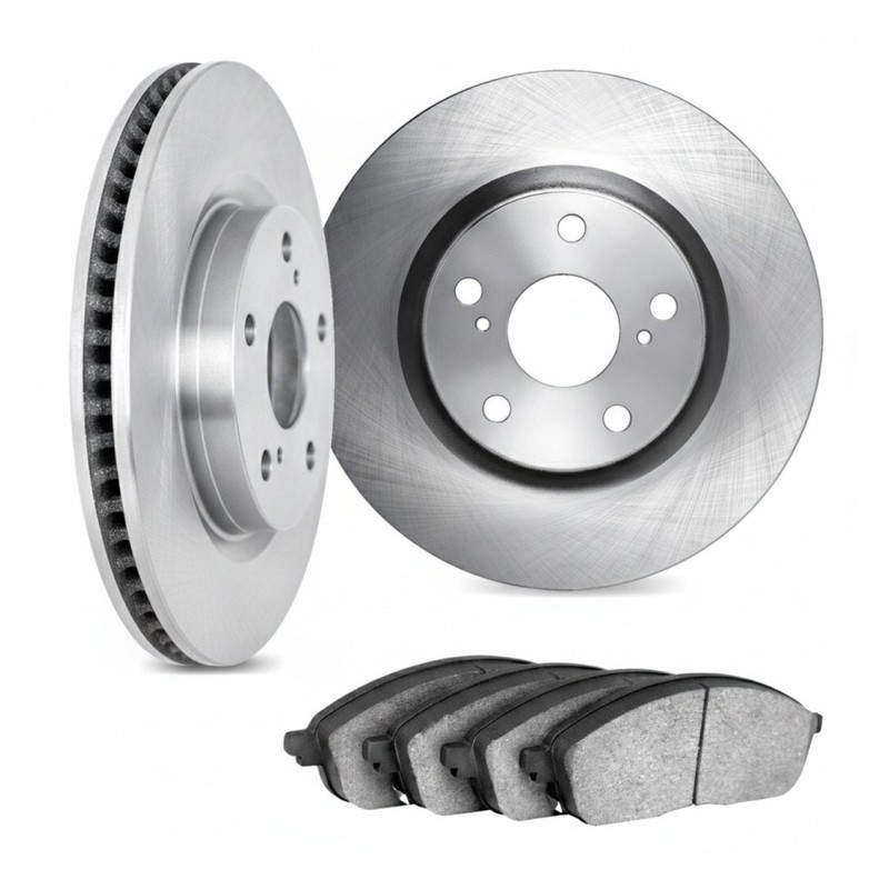 For Pontiac Sunbird 1992-1994 Brake Set Front | Vented | Plain Style | 5 Lug gallery