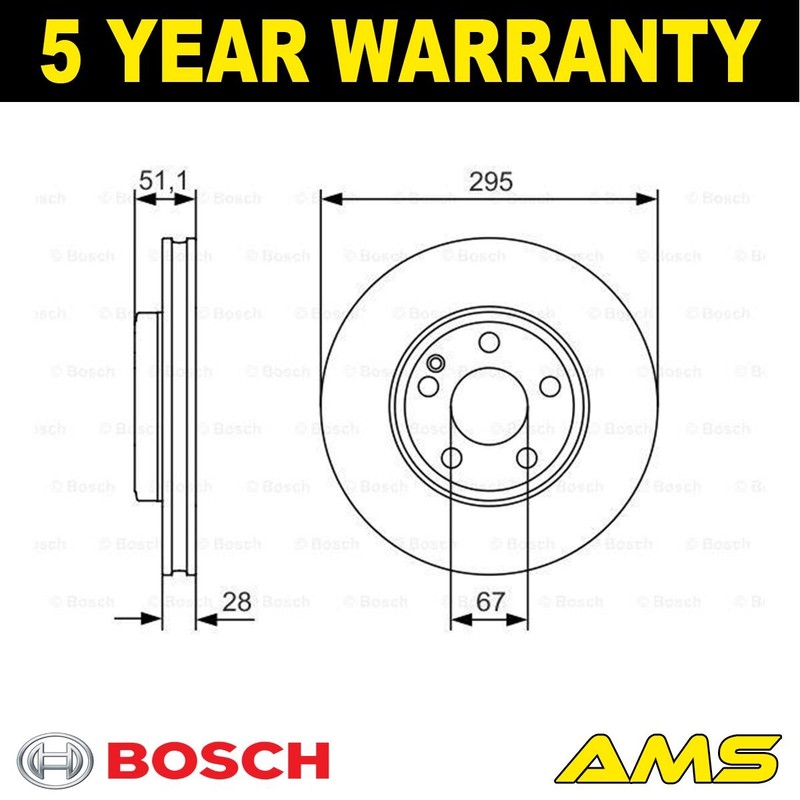 Fits Mercedes A-Class B-Class CLA GLA Infiniti Q30 Brake Disc Front Bosch