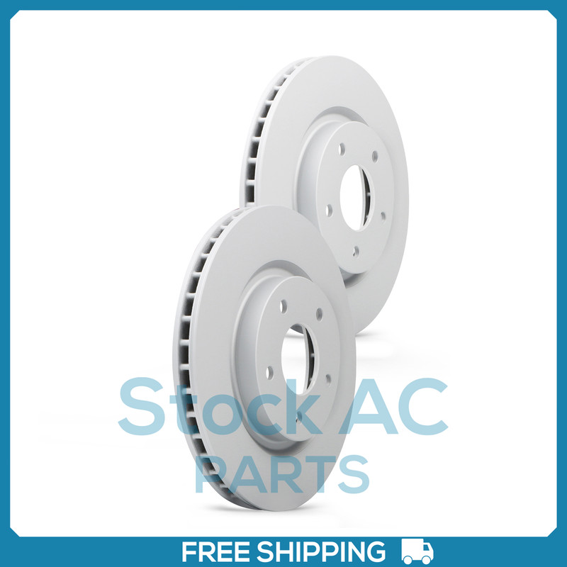 New 2PCS Front Coated Vented Disc Brake Rotor Fits Nissan Rogue, Leaf