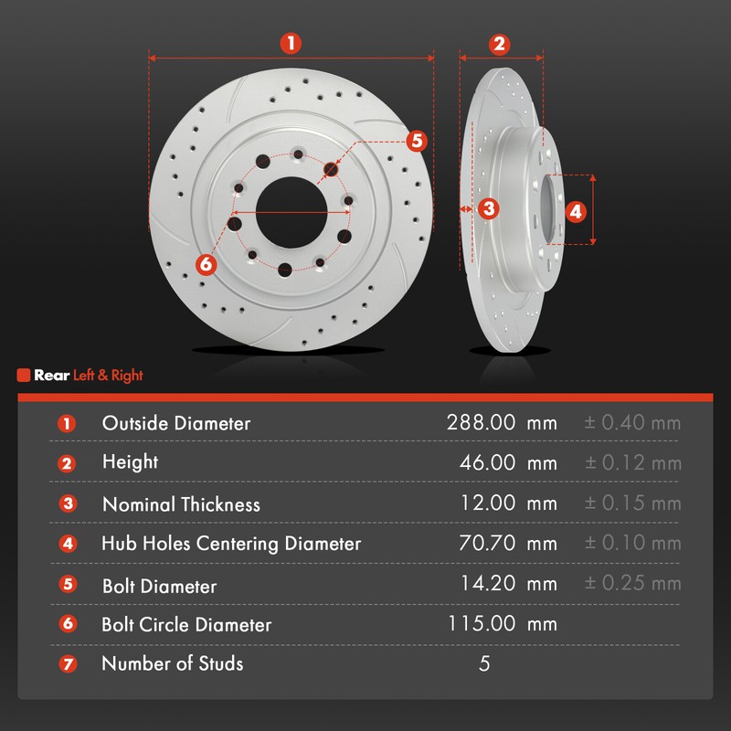 4x Front & Rear Drilled Brake Rotor for Chevy Equinox Malibu GMC Terrain Buick gallery