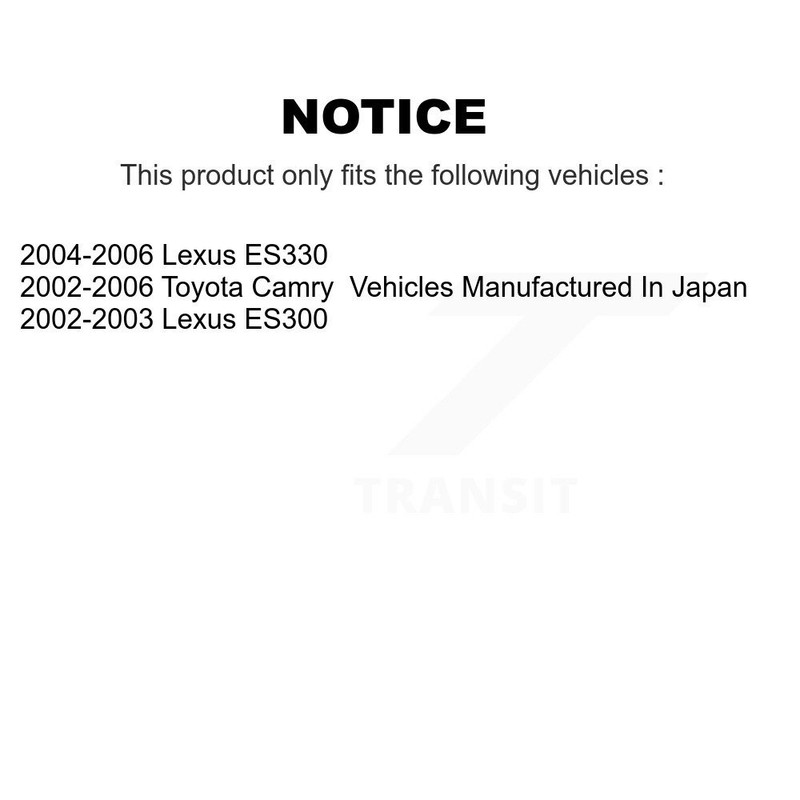 Coated Brake Rotor Semi-Metallic Pad Rear Kit For Toyota Camry Lexus ES330 ES300 gallery