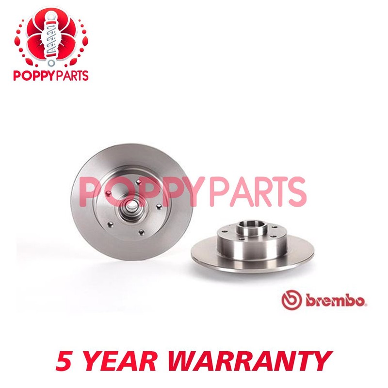 Fits Renault Megane 2008-2017 Fluence 2010- Brake Disc Rear Poppy