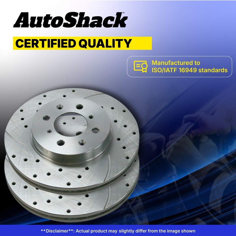 Front Drilled Slotted Brake Rotors for Honda, Accord 2003-2012 gallery