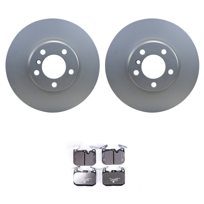 Hella Pagid Front Rotors Low-Met Disc Brake Pad Kit For BMW F36 428i Grand Coupe