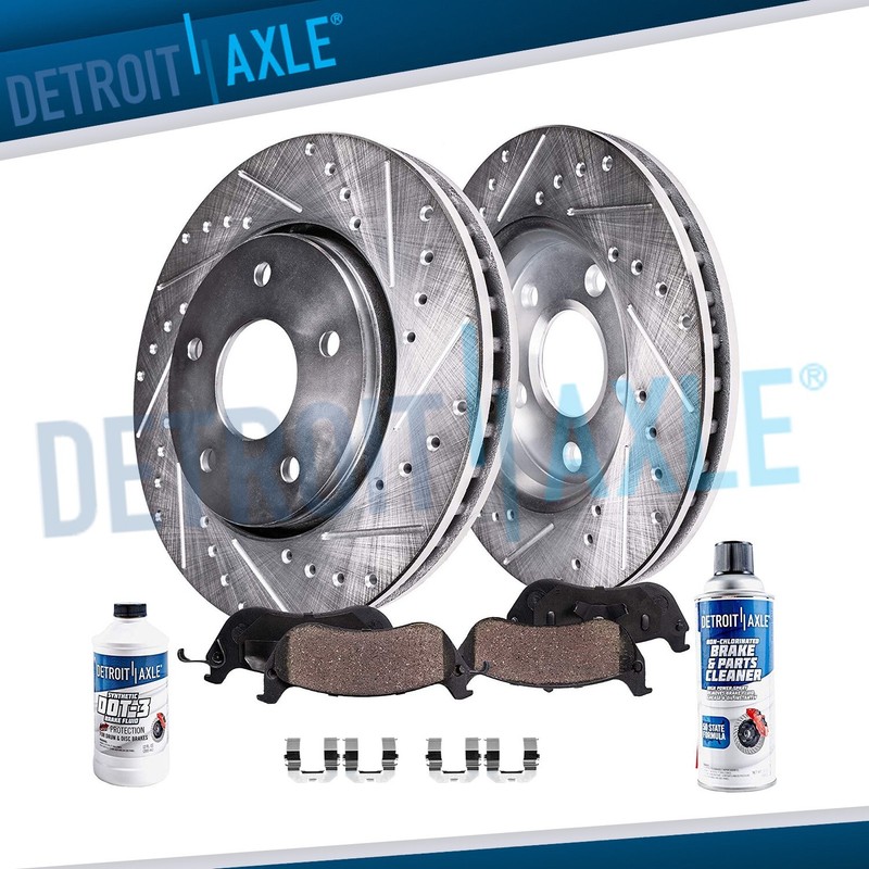 260mm Front Drilled Brake Rotors Ceramic Pad for 1990-1996 Subaru Legacy Impreza