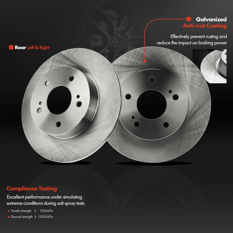 2x Rear Left & Right Disc Brake Rotors for Nissan Maxima 94-03 Infiniti I30 I35 gallery