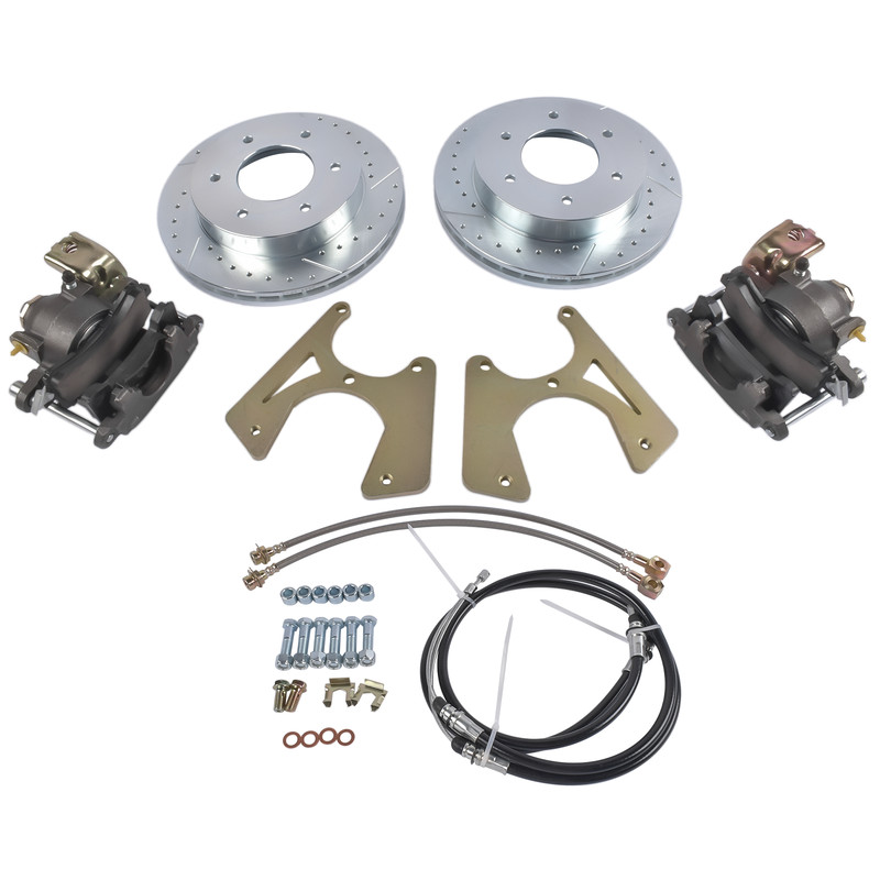 For Chevy C10 GMC C15 K1500 Pickup 1961-1987 Rear 6 Lug Disc Brake Kit 12" Rotor gallery