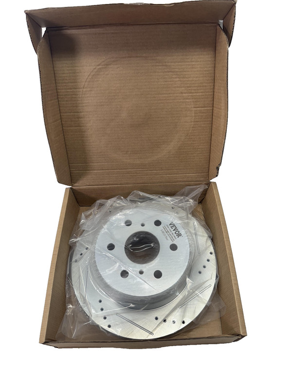 VEVOR Rear Brake Rotors S-55/S-53 Drilled Slotted Performance Disc Pair New