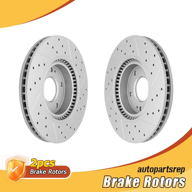 Front Drilled Disc Brake Rotors for Hyundai Sonata Tucson Kia Forte Optima Rondo
