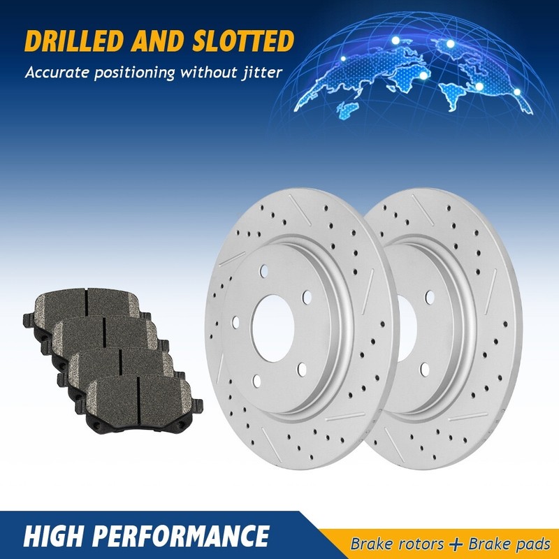 305mm Rear Disc Brake Rotors Ceramic Pads For Chrysler Town & Country Journey
