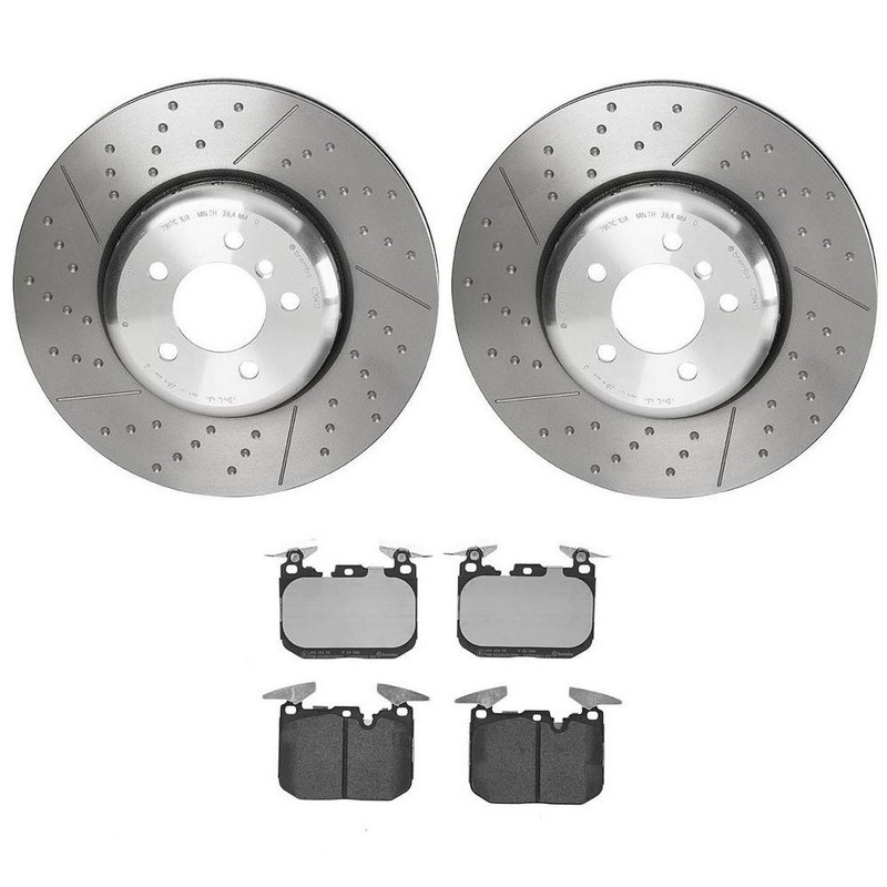 Brembo Front M Performance Brake Kit Rotors Low-Met Pads For BMW F30 F32 F33 F36