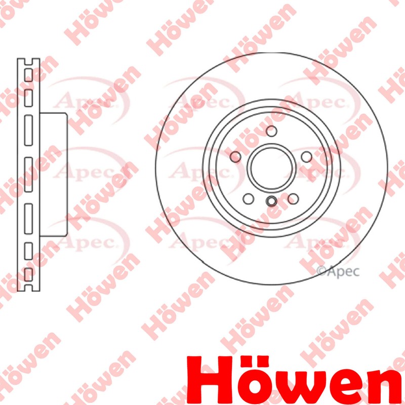 Fits BMW 7 Series 2008-2015 4.4 4.8 6.0 Brake Disc Front Left Howen #1