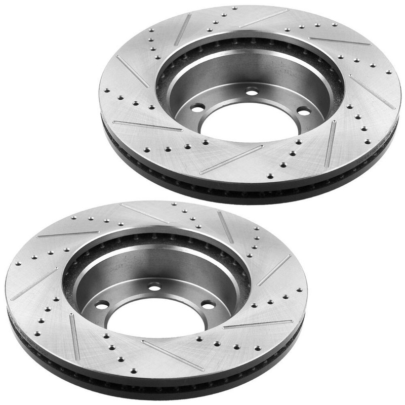 For Ford F-150 Brake Rotors and Brake Pads Front Disc Brake Kits 4WD 6 Lugs gallery