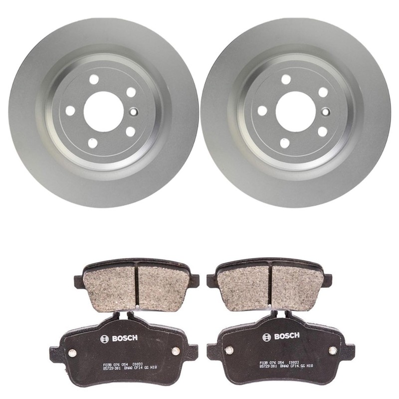 Bosch QuietCast Rear Rotors & Ceramic Disc Brake Pad Kit For W166 ML350 ML550