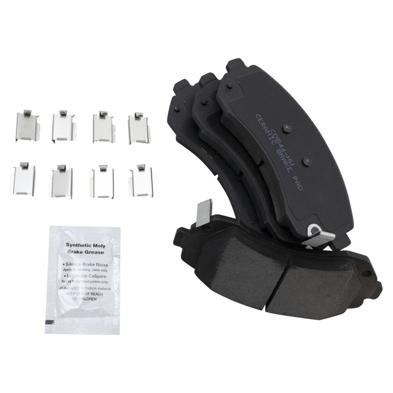 TRQ Brake Pad Rotor Kit Ceramic Front & Rear Kit w/Chemicals gallery