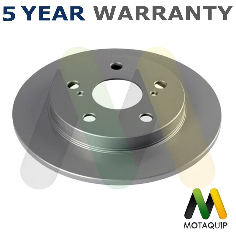Motaquip Rear 1x Brake Disc Fits Toyota Auris 2006-2018 Corolla 2006-2014