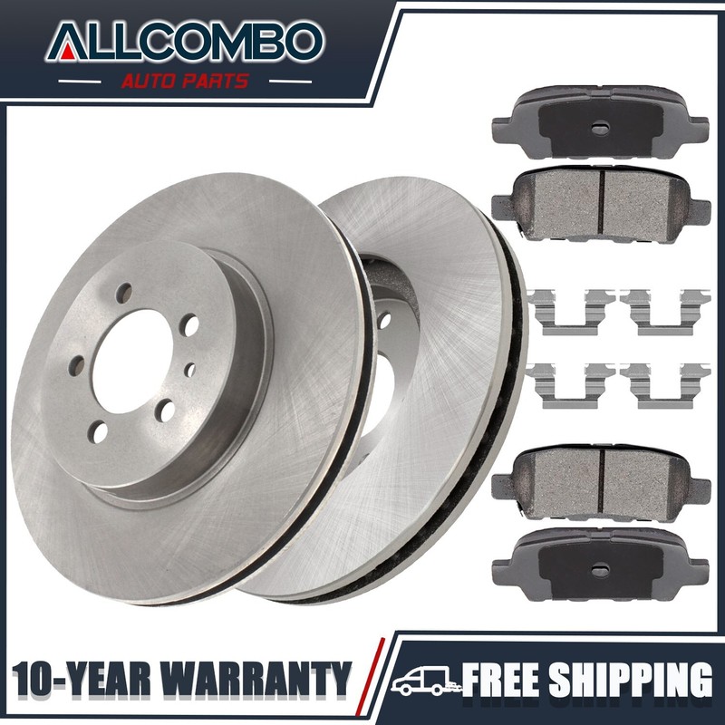 Rear Brake Rotors & Pads for Nissan Murano Pathfinder Infiniti FX35 Q50 Qx70
