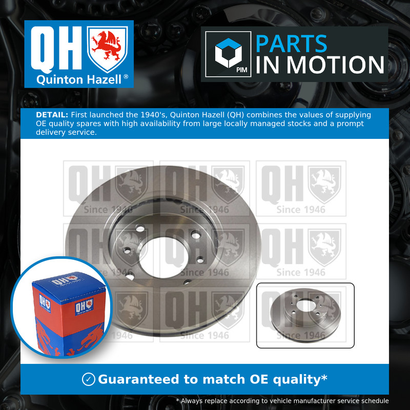 2x Brake Discs Pair Vented Front 257mm BDC3775 Quinton Hazell Set 40206710 New