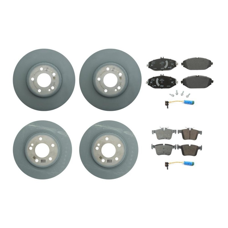 Genuine OEM Front & Rear Brake Kit Rotors Pads and Sensors for Mercedes W205