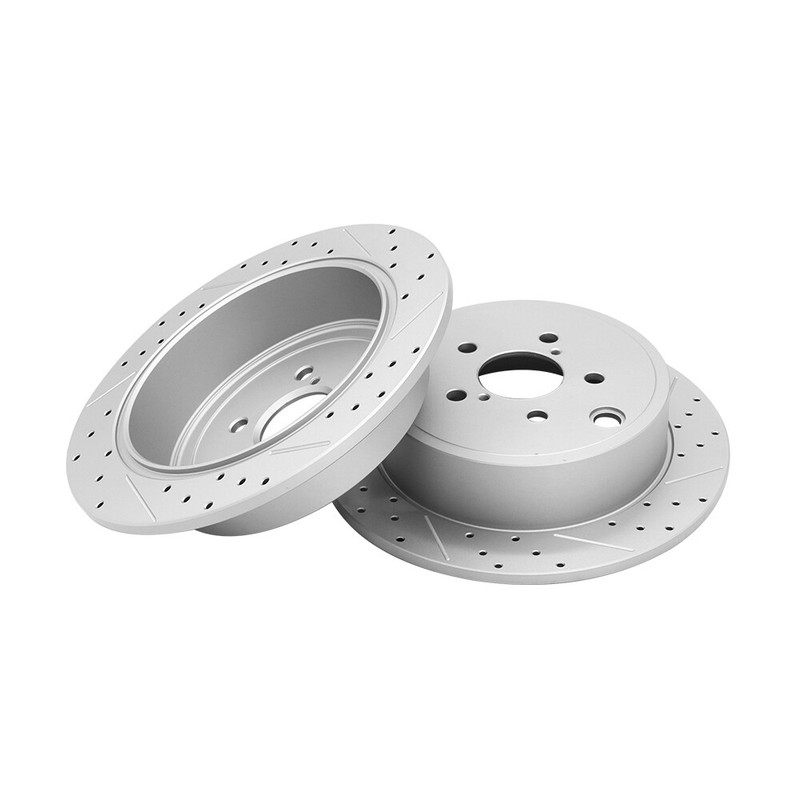 Rear Drilled Slotted Disc Rotors Ceramic Brake Pads For Subaru Forester Impreza gallery