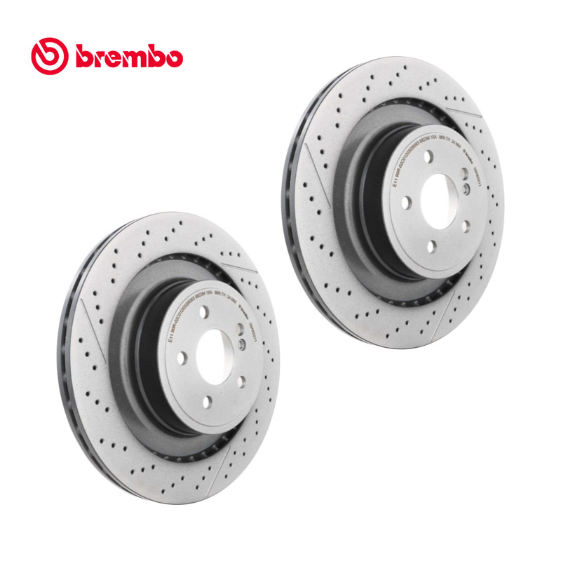 2 x Brembo Premium UV Coated Brake Rotors (360 mm) 09.A822.11 For Mercedes-Benz