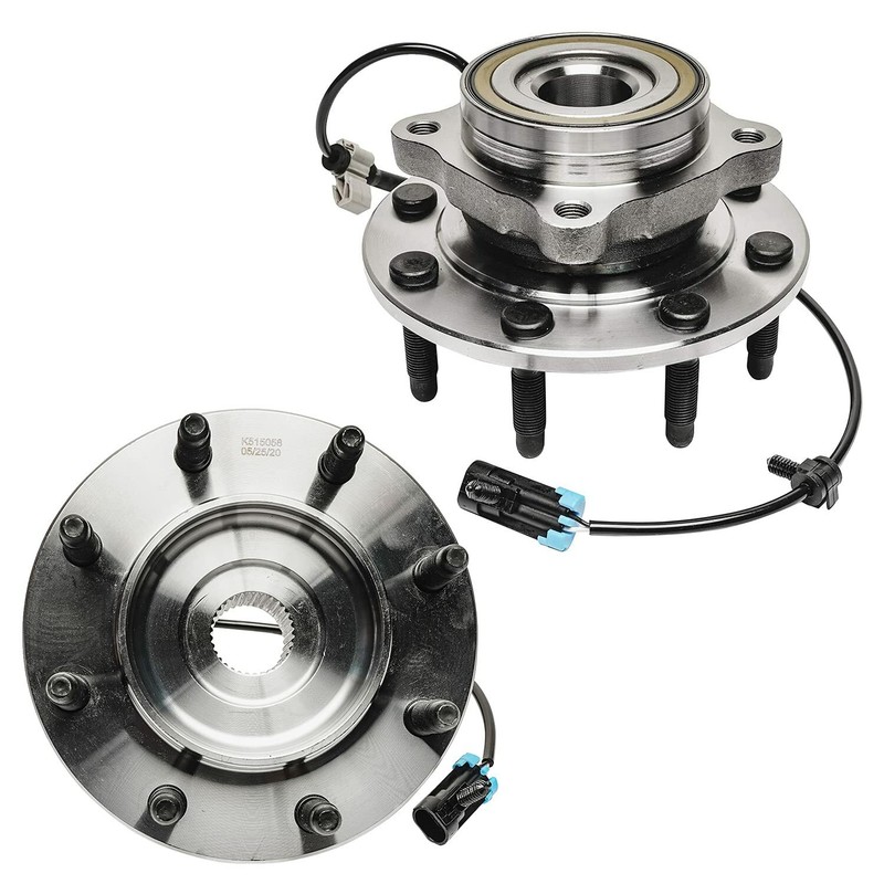 8-Lug Front Disc Rotors Wheel Hubs +16pc Lug Nuts w/ key for Silverado 1500 2500 gallery