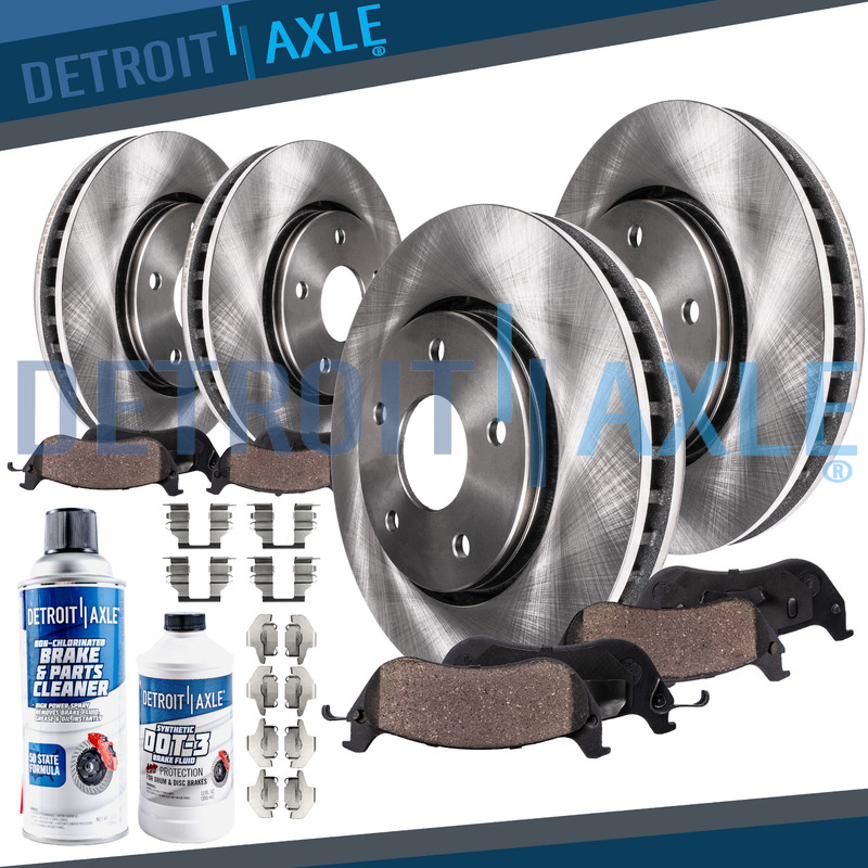 Front & Rear Brake Rotor + Ceramic Pad for 2009-2011 2012 2013 BMW X5 xDrive35d