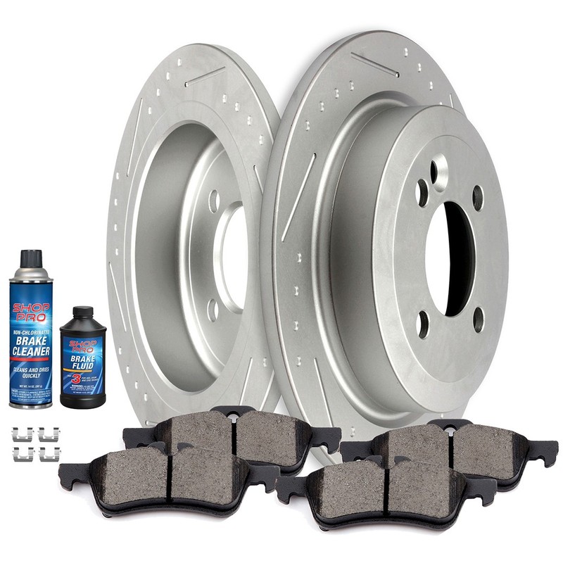Rear 259 Mm Brake Disccs Rotors And Ceramic Pads For 2002 – 2006 Mini Cooper