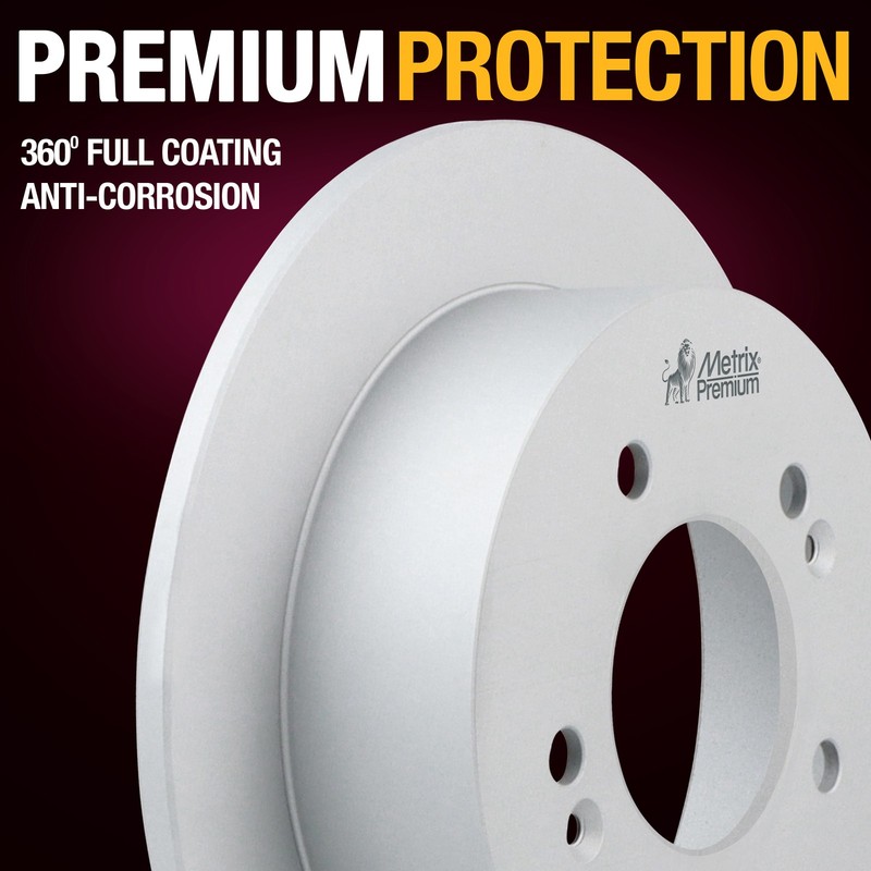Metrix Premium Rear Coated Solid Disc Brake Rotor Fits Kia Soul, Kia Forte gallery