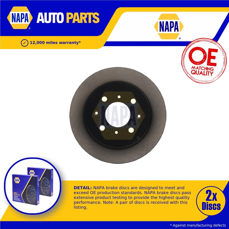 2x Brake Discs Pair Solid fits HONDA JAZZ Mk3, Mk4 1.3 Rear 2008 on 239mm Set
