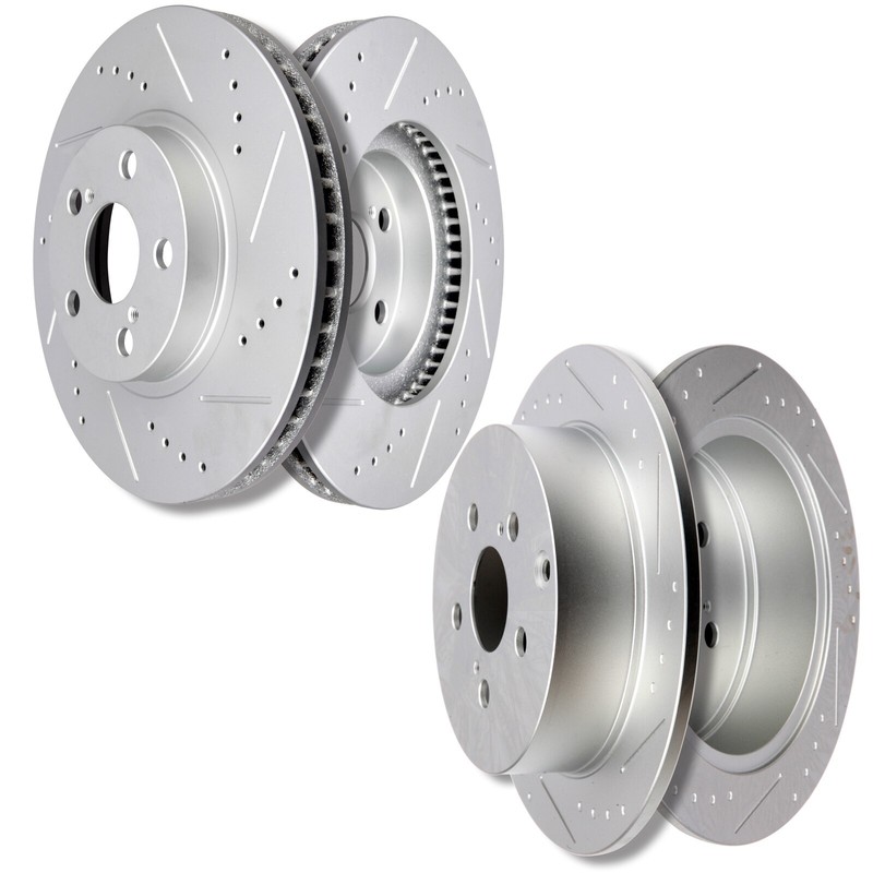 Front & Rear Drilled Slotted Brake Rotors Set of 4 for 2005-2010 Scion tC