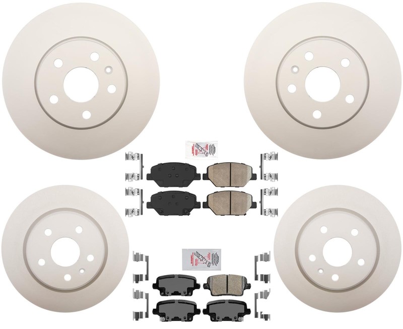 GOE Performance Coated Disc Brake Rotor Brake Pads Fits Cadillac XT4 2019-2022