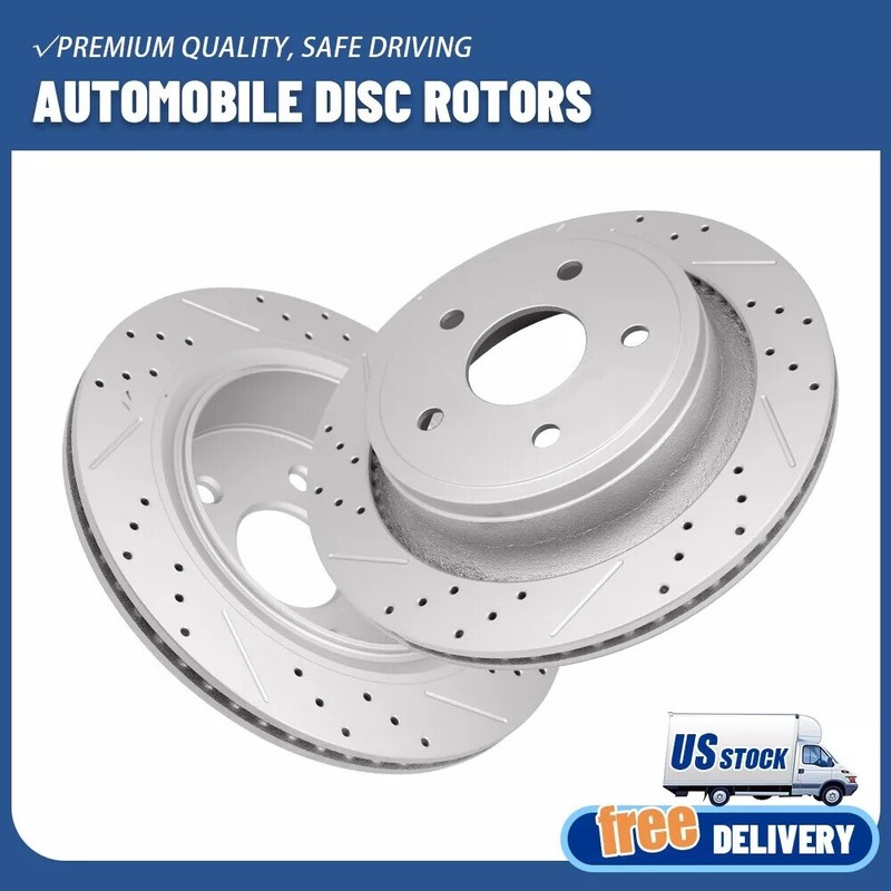 For 2007-2017 Ford Expedition Lincoln Navigator 342mm Rear Drilled Brake Rotors