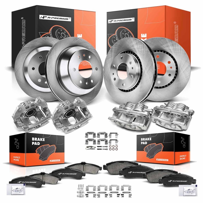 A-Premium 16x Front & Rear Disc Brake Rotor & Pad + Caliper for Saab 9-7x Isuzu
