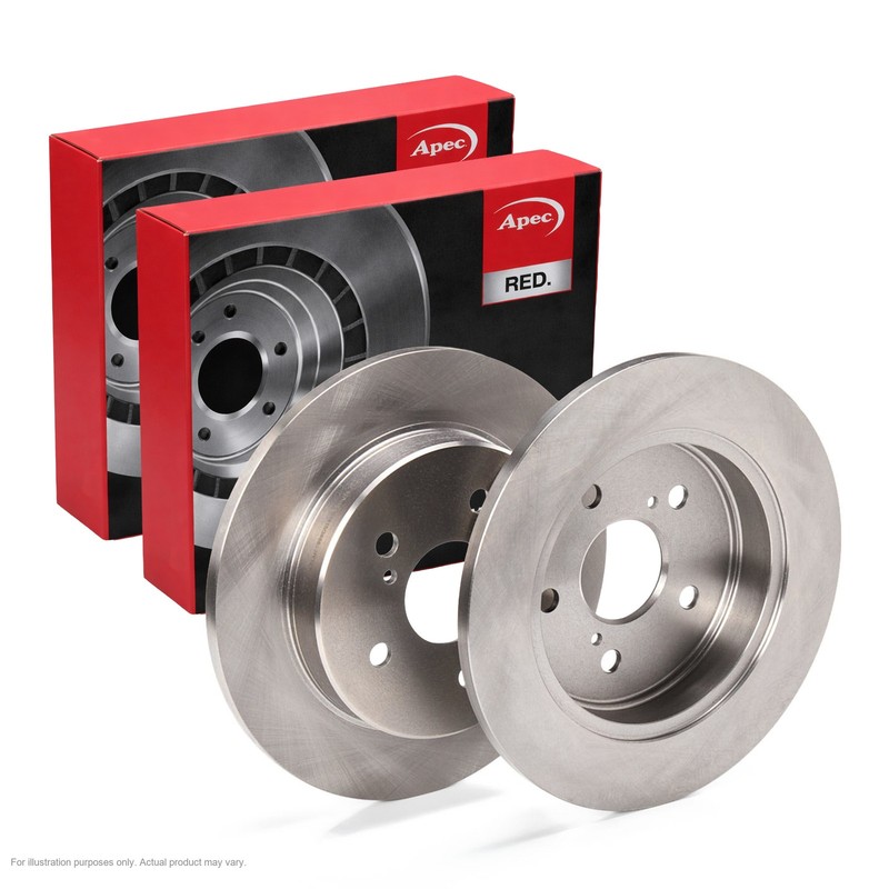 2X APEC Rear Brake Discs for TOYOTA COROLLA CROSS 2022- 281mm Solid DSK3203