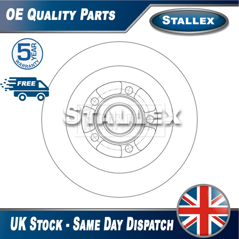 Fits Renault Espace 2015- 1.6 dCi 1x Brake Disc Rear Stallex 432027306R gallery